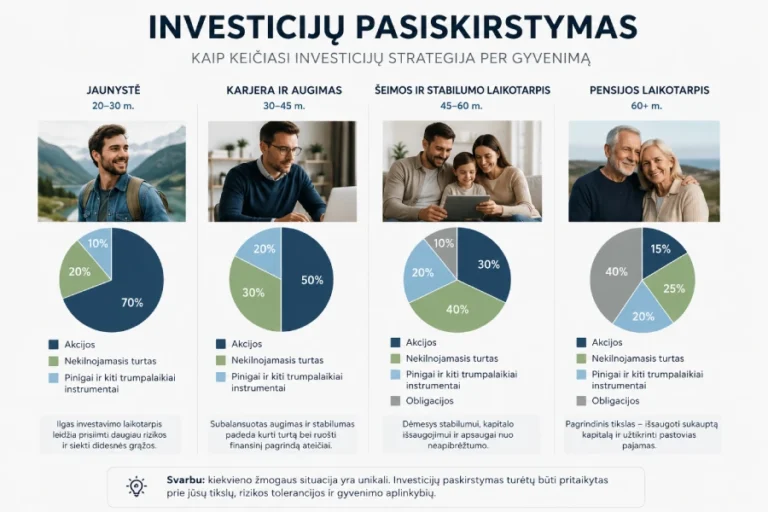 investicijų pasiskirstymas pagal amžių