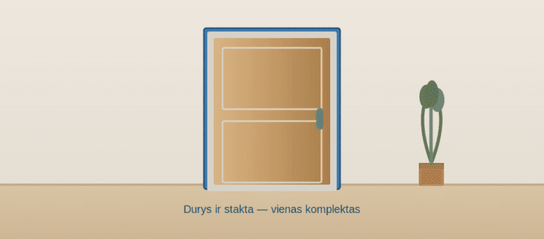Vidaus durys su stakta